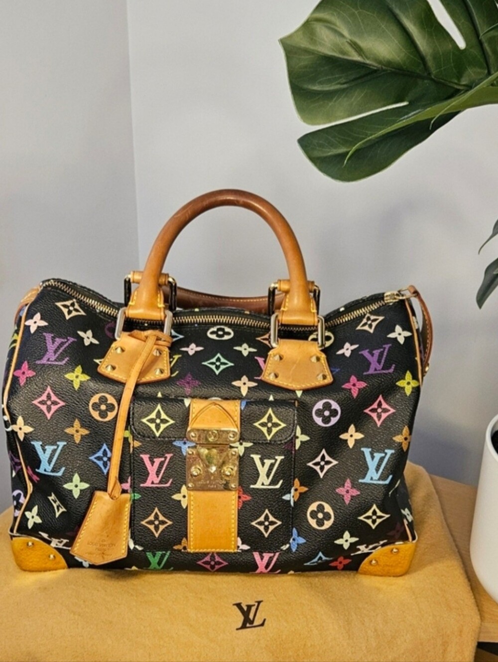 ✨️Louis Vuitton x Takashi Murakami RARE Black Multicolor Monogram Speedy 30✨️